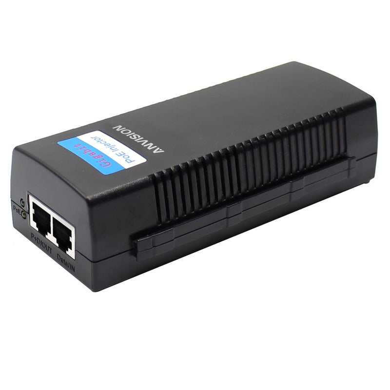 ANVISION 48V 1.0A Gigabit PoE Injector, 48W Power Supply Adapter with AC Cord, IEEE 802.3af/at Compliant, for IP Voip Phones, Cameras, AP and More - Image 1